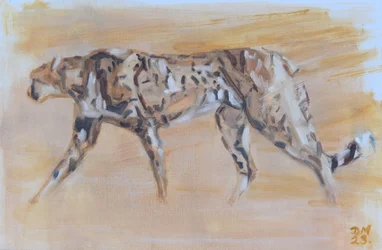 Gepard, 2022 (olje på lerret)