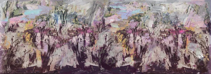 "Det er i ferd med å gå i stykker", 2017, Mixed Media på Wood Panel