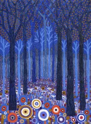 Blå skog, 2011 (akryl på lerret)