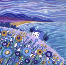 Clifftop Cottage, 2013 (akryl på lerret)