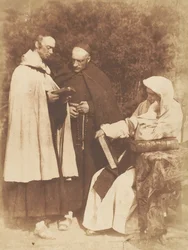William Borthwick Johnstone, William Leighton Leitch og David Scott som The Monks of K..., 1843-47. Skapere: David Octavius Hill, Robert Adamson, Hill & Adamson.