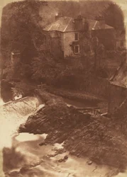 Colinton Manse og demningen, med en del av den gamle møllen til høyre, 1846 (bilde)