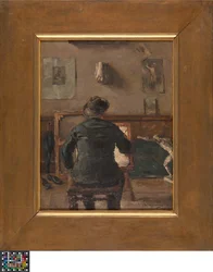 Kunstneren i studioet sitt