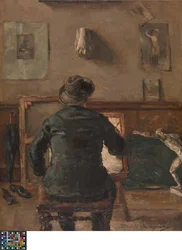 Kunstneren i studioet sitt