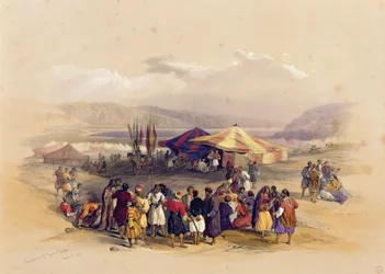 Pilegrimenes leir ved Jericho 1. april 1839, fra bind II av 