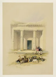 Inngang til grottene til Bani Hasan, fra Egypt og Nubia, Vol.1