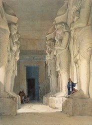 Utgravet tempel til Gyrshe, Nubia, 1800-tallet