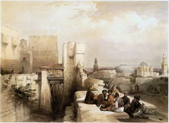 I Det hellige land: Jerusalem, inngangen til citadellet (gravering)