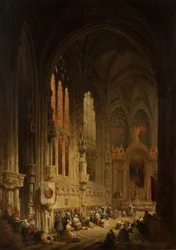 Interiør i en katedral, 1822 eller 1829