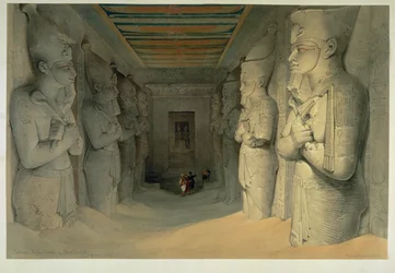 Interiøret i det store tempelet i Abu Simbel