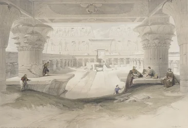 Portikken til tempelet i Edfu
