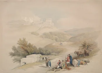 Ruinene av St. John Sabaste-kirken, 1839.