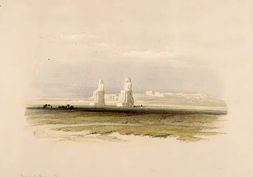 The Colossi of Memnon, fra "Egypt and Nubia", Vol.1 (litho)
