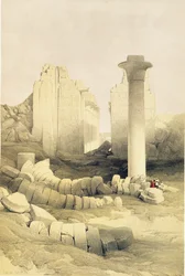 Dromos eller Central Hall of the Great Temple of Amun, Karnak, fra Egypt og Nubia, Vol.2