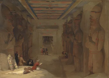 Hypostylehallen i det store tempelet i Abu Simbel, Egypt