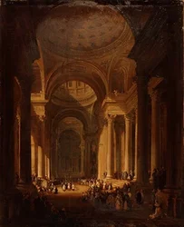 Interiøret i katedralen St. Genevieve, Paris