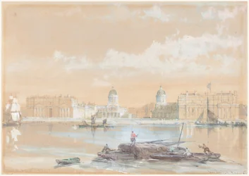 Sjøkrigsskolen sett fra elven i Greenwich