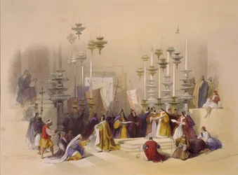 The Stone of Unction ved Den hellige grav, Jerusalem