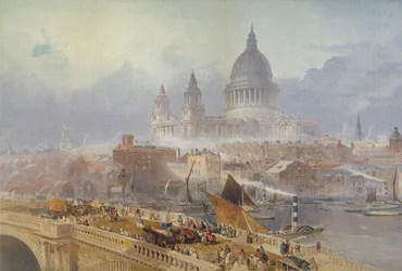 Utsikt over Blackfriars Bridge og St Paul