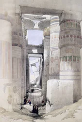 Utsikt gjennom Hall of Columns, Karnak, fra Egypt og Nubia, Vol.1