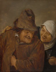 To bønder med et glass vin, ca. 1645.