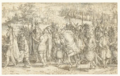 Quintus Fabius Maximus møter sin sønn til fots Quintus Fabius Maximus Cunctator går til fots for å møte sønnen sin