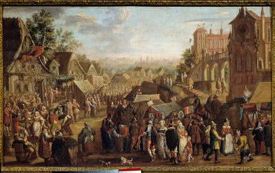 Kermessen. Fest i en landsby. Maleri av David Vinckboons (eller Vinckeboons eller Vinkeboons 1576-1629)
