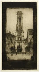 Saint Germain l#39;Auxerrois, plate to fra Paris-settet