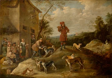 Hvilende jegere (olje)