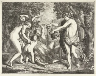 Landskap med Bacchanal, med Bacchus