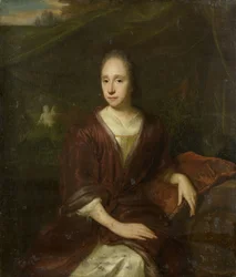 Portrett av Margaretha Nelis (1652-17050, andre kone til Casparus Commelin).