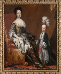 Hedvig Eleonora (1636-1715), prinsesse av Holstein-Gottorp, dronning av Sverige, og hennes oldebarn Karl Fredrik (1700-1739), hertug av Holstein-Gottorp, 1704