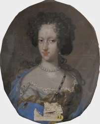 Sophie Amalie av Schleswig Holstein Gottorp, prinsesse dano norvegienne - Portrett av prinsesse Sophie Amalie av Holstein-Gottorp (1670-1710), hertuginne av Brunswick-Lueneburg, av Krafft, David, von (1655-1724). Olje på lerret. Mål: 69x56 cm. nasjonalm