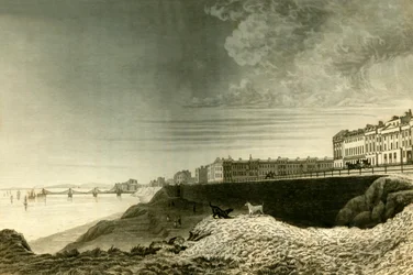 Østutsikt over Brighton fra Kemp Town, 1835.