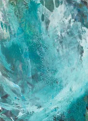 Abstrakt Teal Flow