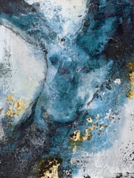 Deep Blue Gold – Abstrakt