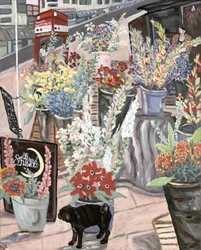 Blomsterdame, 2018 (akryl på lerret)