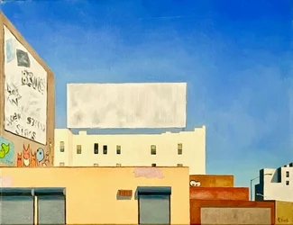 Billboard On Myrtle, 2012 (olje på lerret)