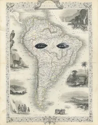 Colonial South America, 2017 (papirkuttet collage)