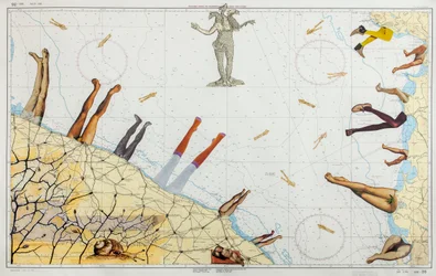 Sea Legs, 2016 (kollasje på sjøkart)