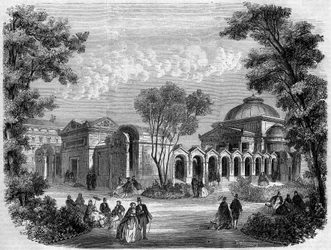 Forsoningskapell på torget Louis XVI i Paris, gravering etter en tegning av Delannoy, i "" L