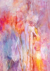 Drømmende, blomsterinspirert abstrakt kunst