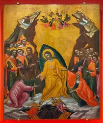 quot;Kristi nedstigning til helvetequot;, ca. 1710 (tempera på tre)