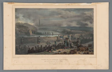 Verovering van de lunette St. Laurent, 1832 Ta av St. Laurent-rammen av Grenadiers of the 65th of Line (tittel på objekt) Tegninger laget fra naturen ved beleiringen av Citadellet i Antwerpen av Raffet (serietittel på objekt)