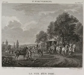 Denis-Sébastien Leroy, Antoine-Claude-François Villerey og Jean Duplessis-Bertaux - Utsikt over en park, etter Wouwerman - 1802-1815