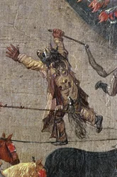Erkehertuginne Isabellas triumf i Ommeganck i Brussel 31. mai 1615, detalj av en utkledd djevelfigur, 1615