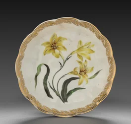 Skål fra Dessert Service: Smaller Yellow Lily, ca. 1800.