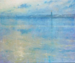 Stockholm Skyline, Riddarfjärden, 2016 (Olje på lerret)
