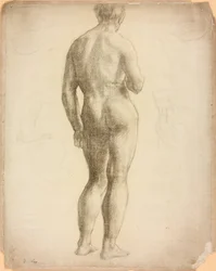 En studie av en mannlig figur