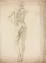 En studie av en mannlig figur